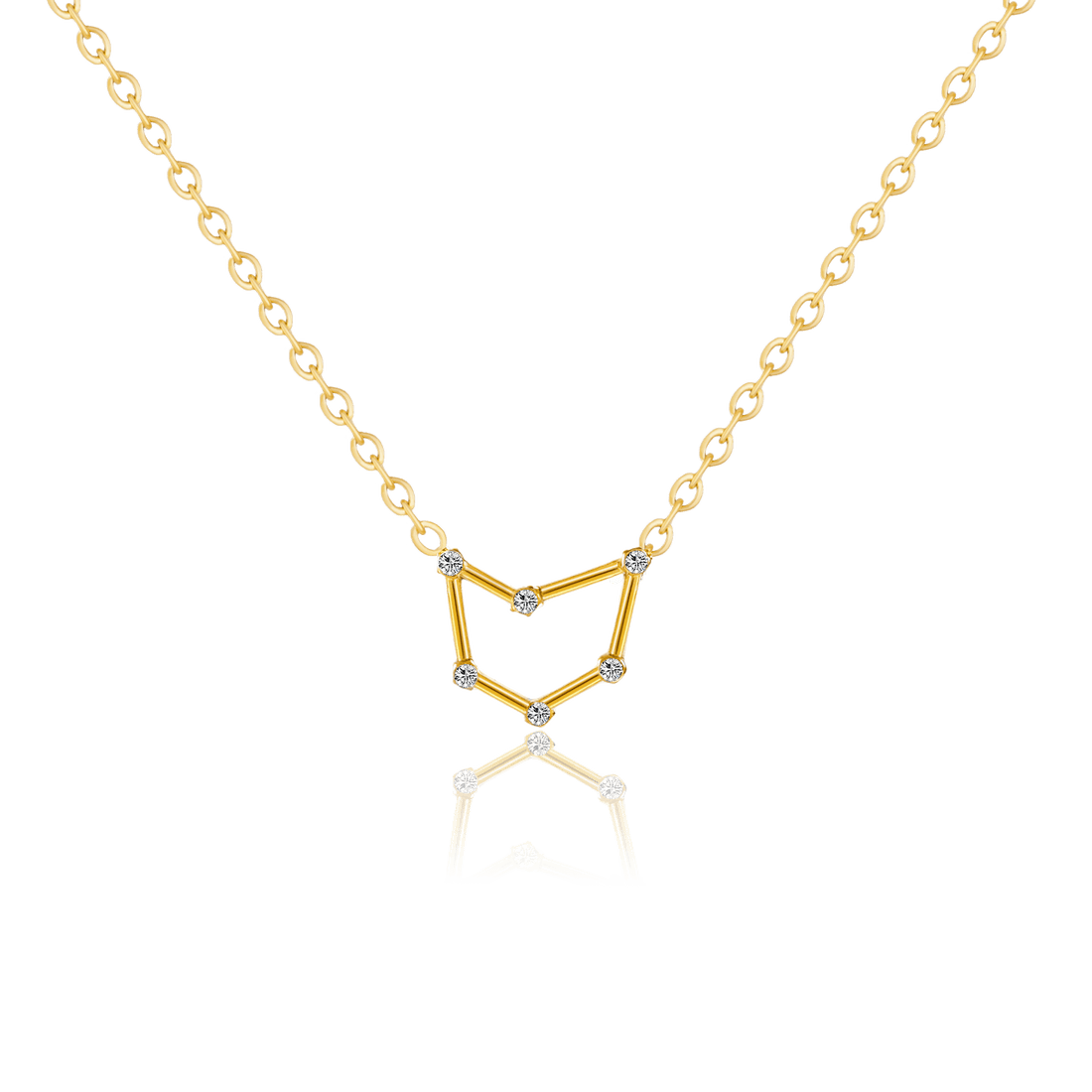 bianco rosso Necklaces Capricorn Zircon Gold Necklace cyprus greece jewelry gift free shipping europe worldwide