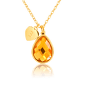 bianco rosso Necklaces Gold November Birthstone - Citrine cyprus greece jewelry gift free shipping europe worldwide