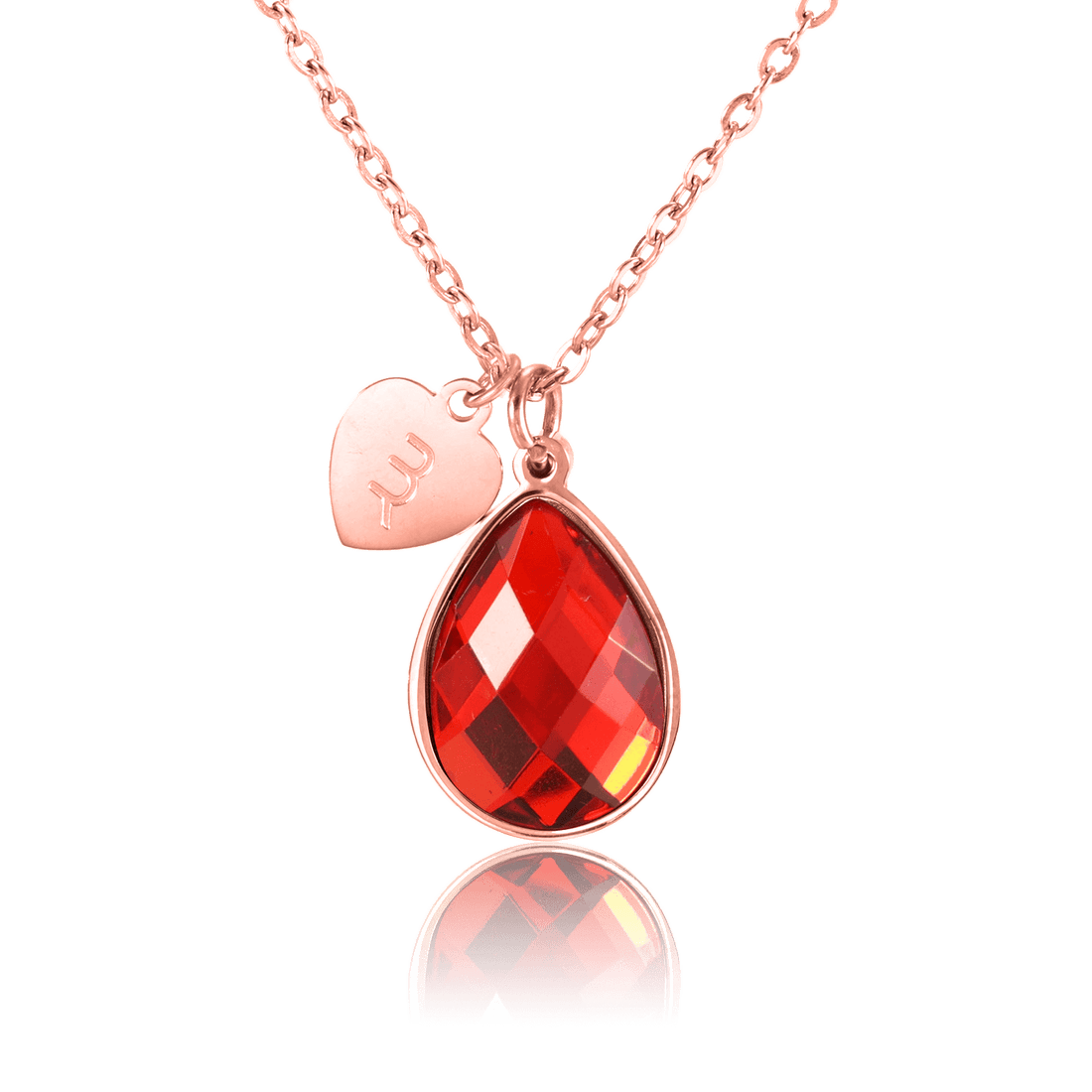 bianco rosso Necklaces Gold July Birthstone - Ruby cyprus greece jewelry gift free shipping europe worldwide
