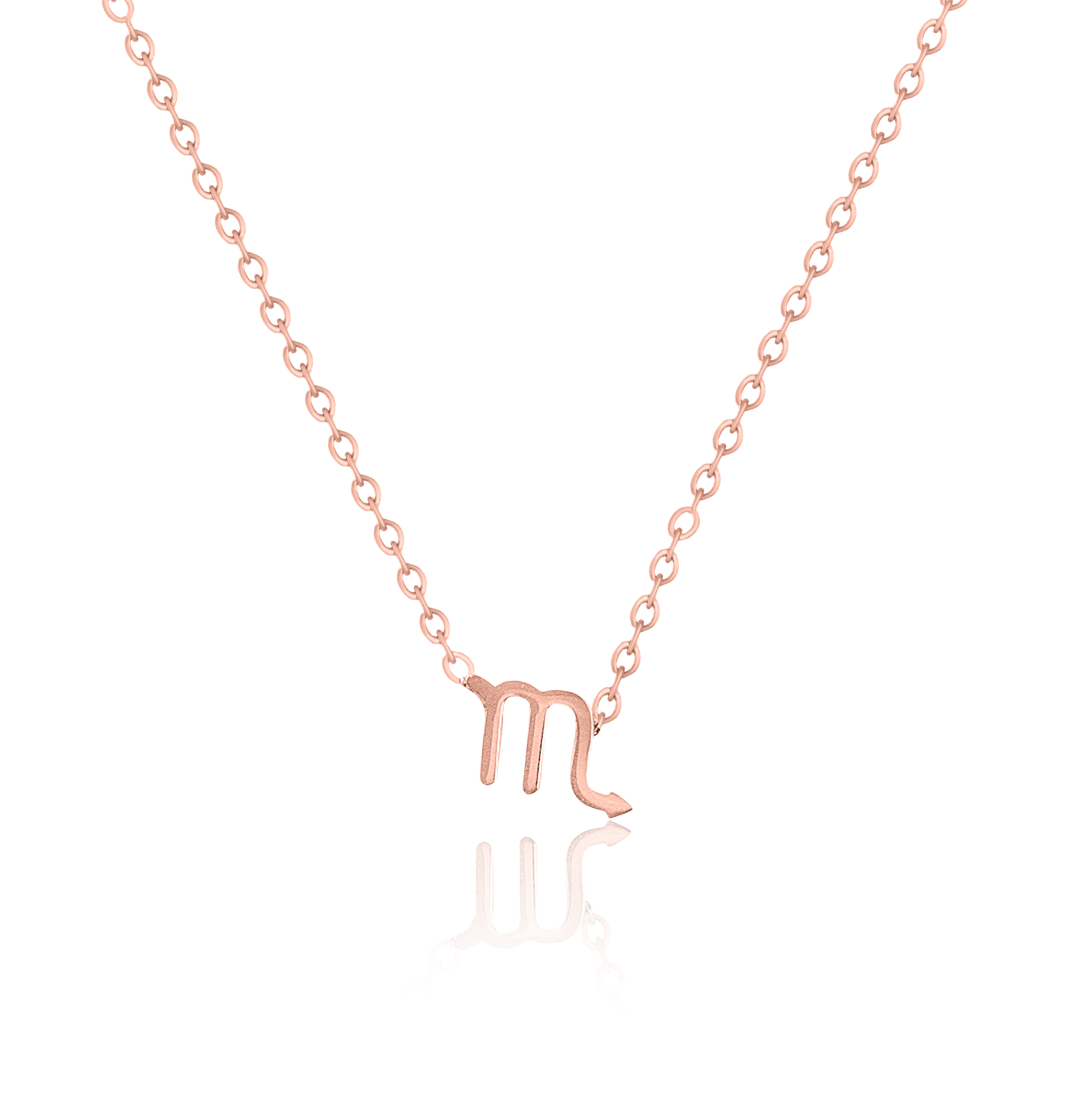 bianco rosso Necklaces Rose Gold Scorpio - Necklace cyprus greece jewelry gift free shipping europe worldwide