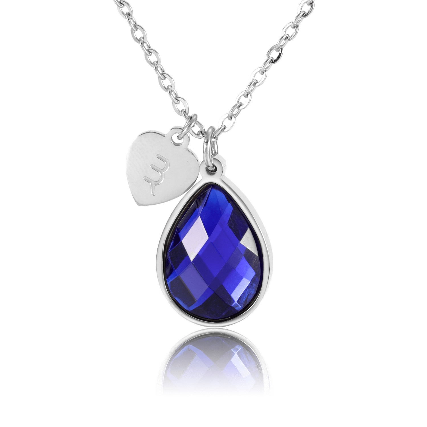 bianco rosso Necklaces Silver December Birthstone - Tanzanite cyprus greece jewelry gift free shipping europe worldwide