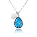 bianco rosso Necklaces Silver March Birthstone - Aquamarine cyprus greece jewelry gift free shipping europe worldwide