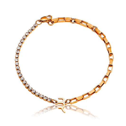 bianco rosso Bracelet Rose Gold FREE GIFT - BR Tennis & Chain Bracelet cyprus greece jewelry gift free shipping europe worldwide