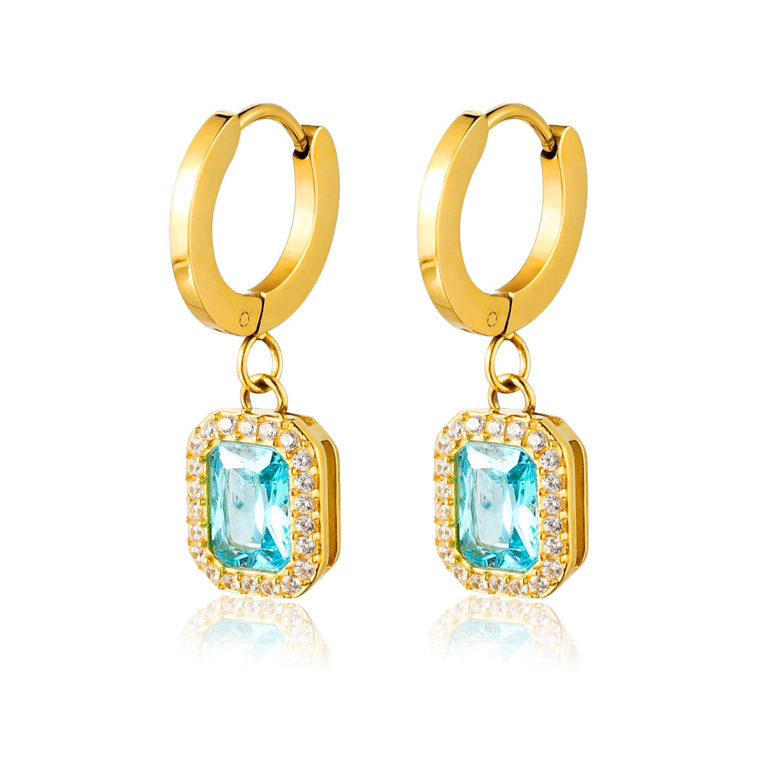 bianco rosso Earrings Aqua Gem Drop Earrings cyprus greece jewelry gift free shipping europe worldwide