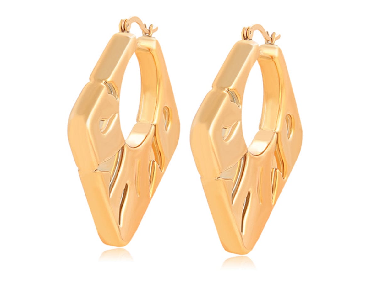 bianco rosso Earrings Earrings Gold Fantasy cyprus greece jewelry gift free shipping europe worldwide