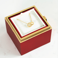 bianco rosso Rose Box Rose of Love - Preserved Rose and Necklace cyprus greece jewelry gift free shipping europe worldwide
