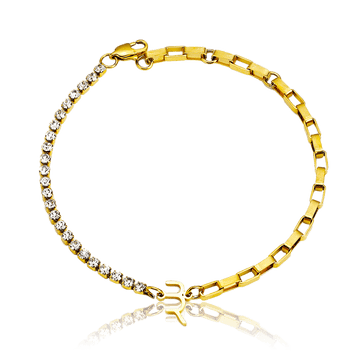 bianco rosso Bracelet Gold BR Tennis & Chain Bracelet cyprus greece jewelry gift free shipping europe worldwide