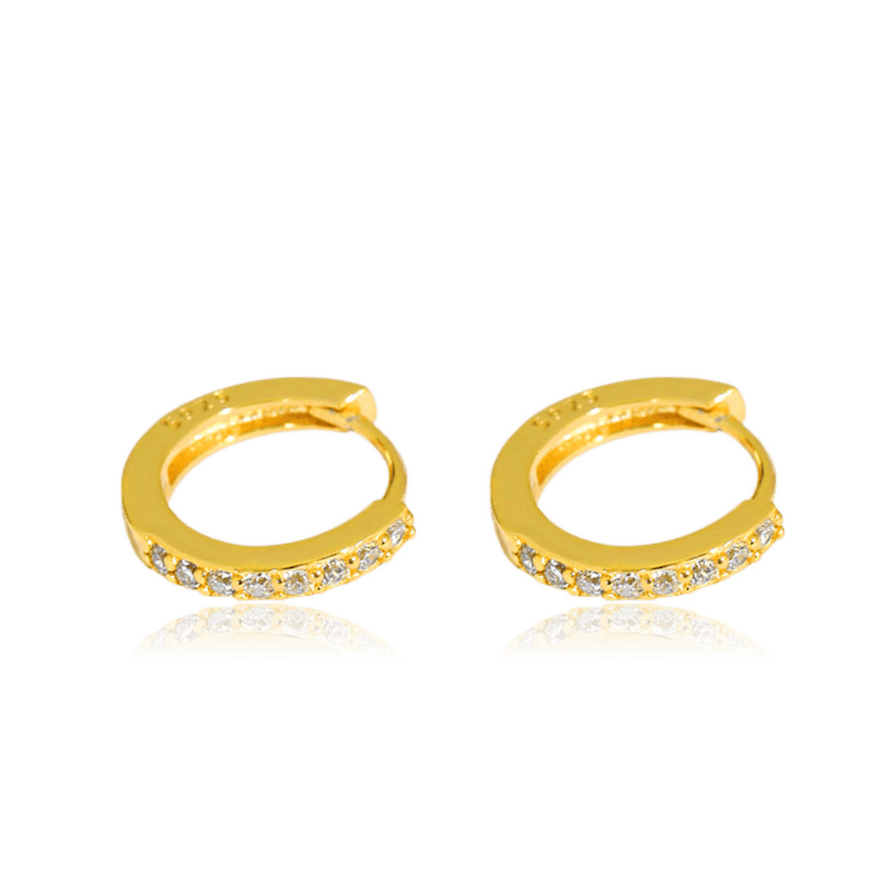 bianco rosso Earrings Allira Hoops Large Sparkling 18K Gold Plated cyprus greece jewelry gift free shipping europe worldwide