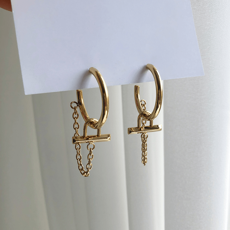 bianco rosso Earrings Ariège Charm Hoops Large 18k Gold Plated cyprus greece jewelry gift free shipping europe worldwide