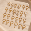 bianco rosso Earrings Belvès Mini Sparkling Cross Hoops 18k Gold Plated cyprus greece jewelry gift free shipping europe worldwide