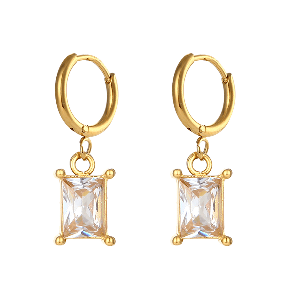 bianco rosso Earrings Diamond Najac Charm Emerald Hoops 18k Gold Plated cyprus greece jewelry gift free shipping europe worldwide