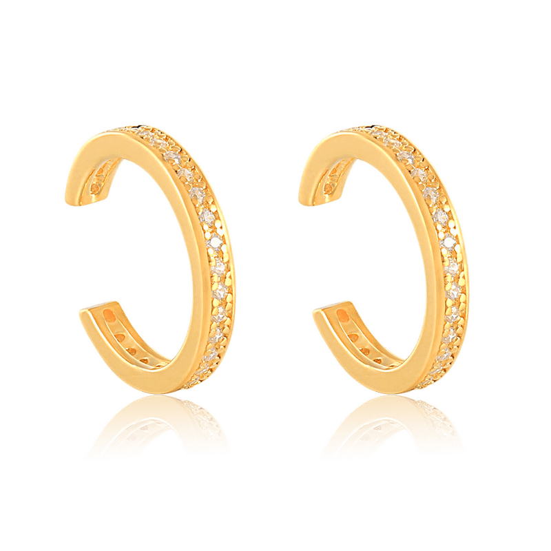 bianco rosso Earrings Silver Paris Classy Earcuff 18K Gold Plated cyprus greece jewelry gift free shipping europe worldwide