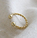 bianco rosso Earrings Gold Twista Earcuff 18K Gold Plated cyprus greece jewelry gift free shipping europe worldwide
