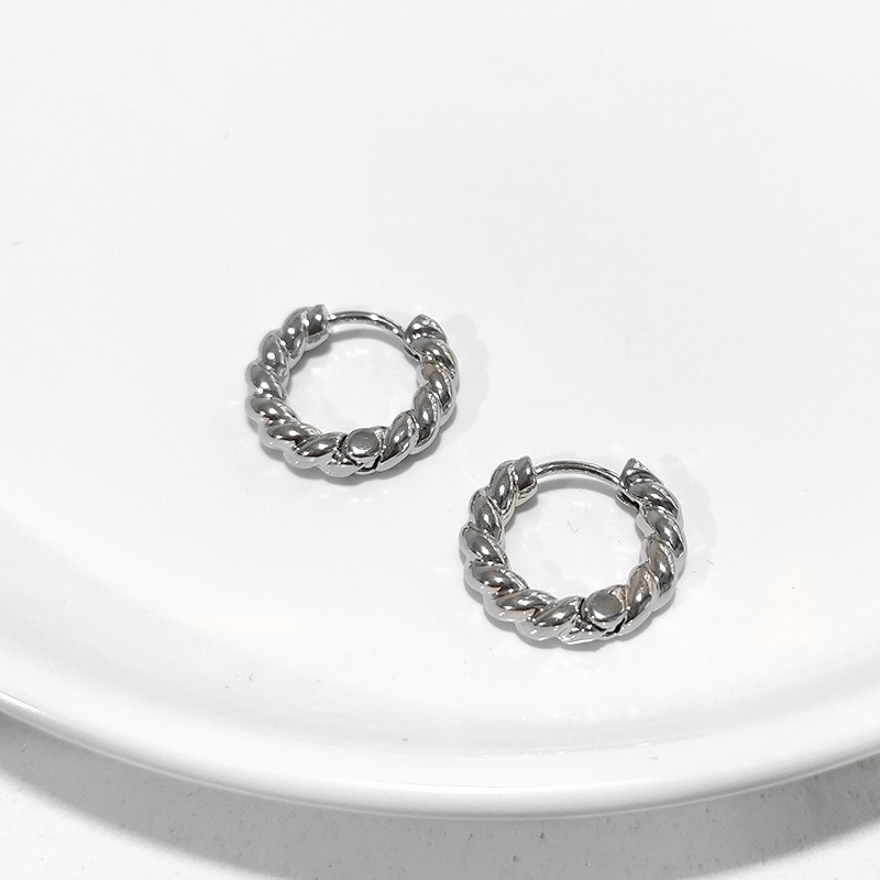 bianco rosso Earrings Lola Twista Silver Mini Hoops cyprus greece jewelry gift free shipping europe worldwide