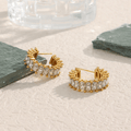 bianco rosso Earrings Mirmande Baguette Hoops 18k Gold Plated cyprus greece jewelry gift free shipping europe worldwide