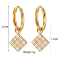 bianco rosso Earrings Poët Sparkling Mini Charm Hoops 18K Gold Plated cyprus greece jewelry gift free shipping europe worldwide