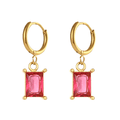 bianco rosso Earrings Ruby Najac Charm Emerald Hoops 18k Gold Plated cyprus greece jewelry gift free shipping europe worldwide