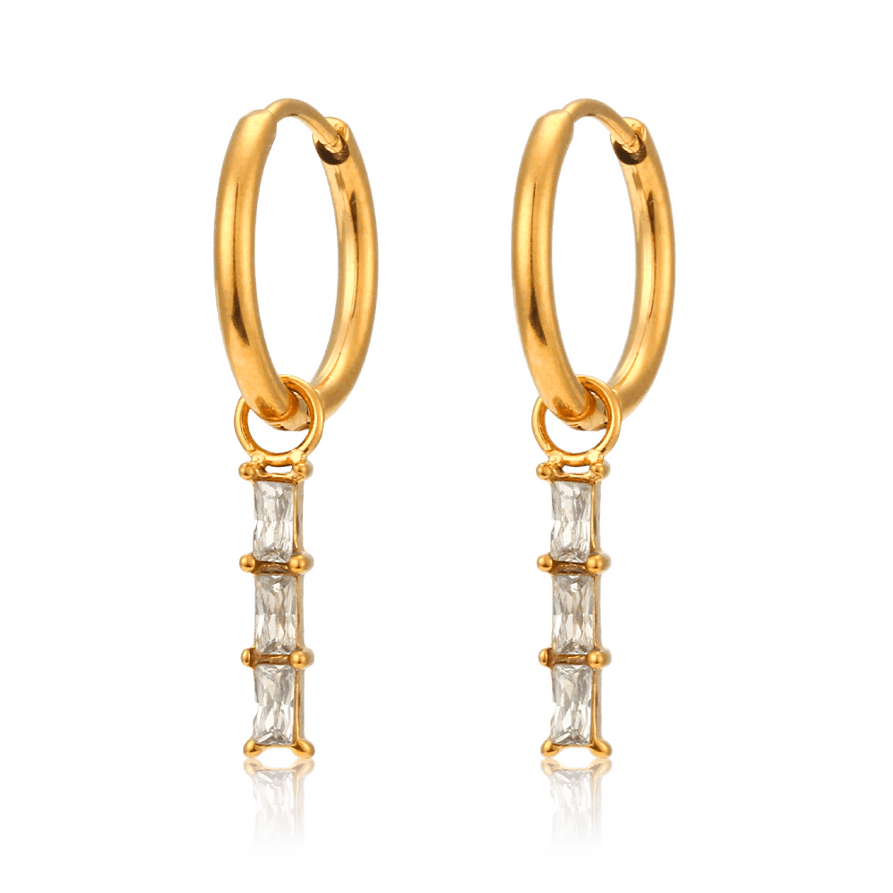 bianco rosso Earrings Ségur Mini Lucky Charm Hoops 18K Gold Plated cyprus greece jewelry gift free shipping europe worldwide