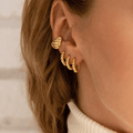 bianco rosso Earrings Séguret Mini Twista Hoops 18k Gold Plated cyprus greece jewelry gift free shipping europe worldwide