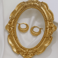 bianco rosso Earrings Séguret Mini Twista Hoops 18k Gold Plated cyprus greece jewelry gift free shipping europe worldwide