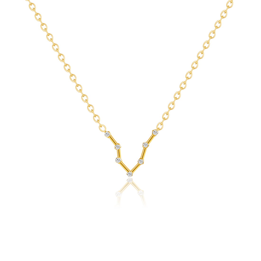 bianco rosso Necklaces Aquarius Zircon Gold Necklace cyprus greece jewelry gift free shipping europe worldwide