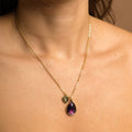 bianco rosso Necklaces February Birthstone - Amethyst cyprus greece jewelry gift free shipping europe worldwide