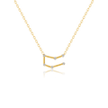 bianco rosso Necklaces Gemini Zircon Gold Necklace cyprus greece jewelry gift free shipping europe worldwide