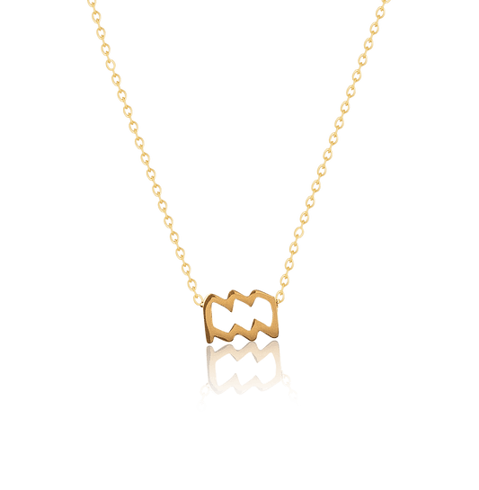 bianco rosso Necklaces Gold Aquarius - Necklace cyprus greece jewelry gift free shipping europe worldwide