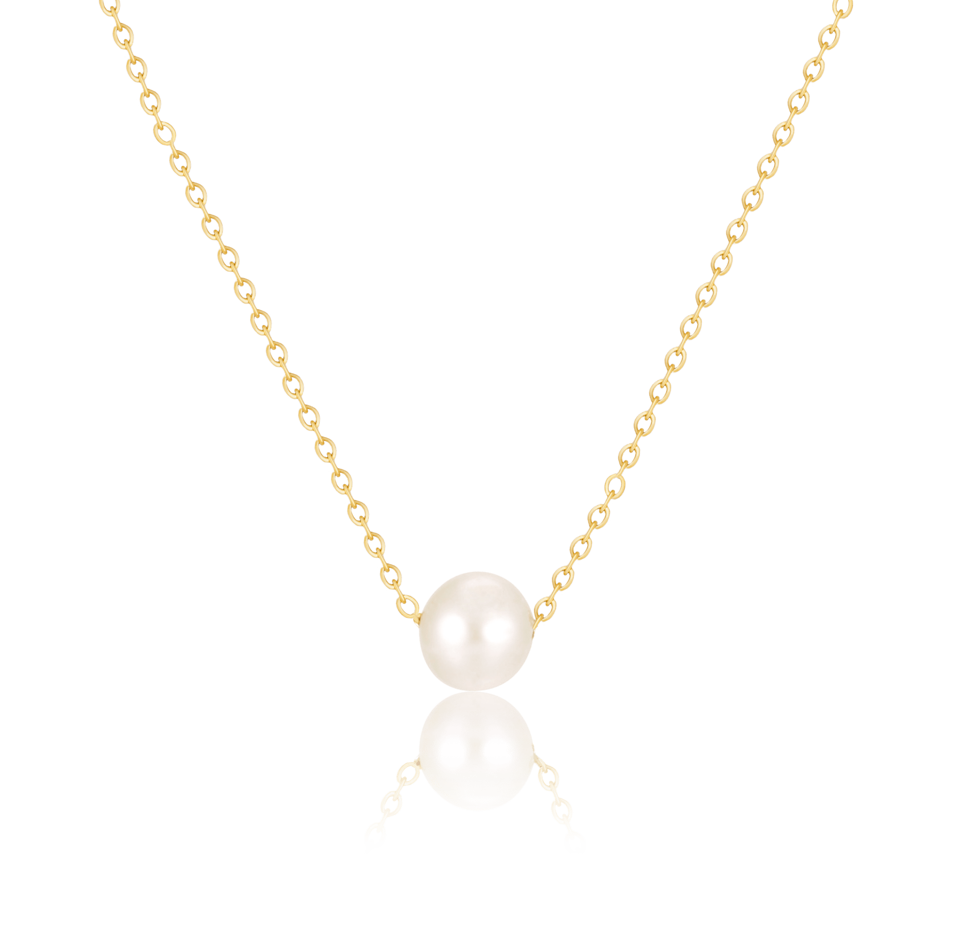 bianco rosso Necklaces Gold Chain Pearl Necklace cyprus greece jewelry gift free shipping europe worldwide