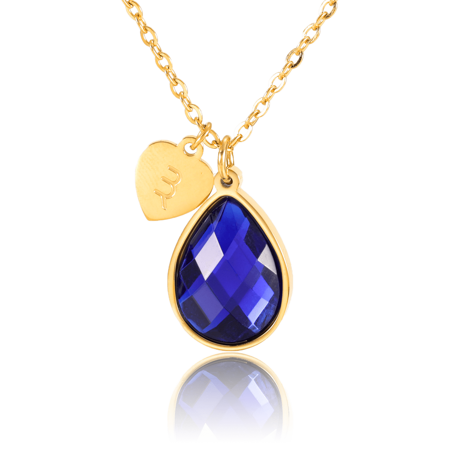 bianco rosso Necklaces Gold December Birthstone - Tanzanite cyprus greece jewelry gift free shipping europe worldwide