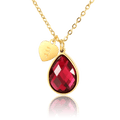 bianco rosso Necklaces Gold January Birthstone - Garnet cyprus greece jewelry gift free shipping europe worldwide