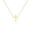 bianco rosso Necklaces Gold Minimal Cross Necklace cyprus greece jewelry gift free shipping europe worldwide