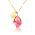 bianco rosso Necklaces Gold October Birthstone - Pink Tourmaline cyprus greece jewelry gift free shipping europe worldwide