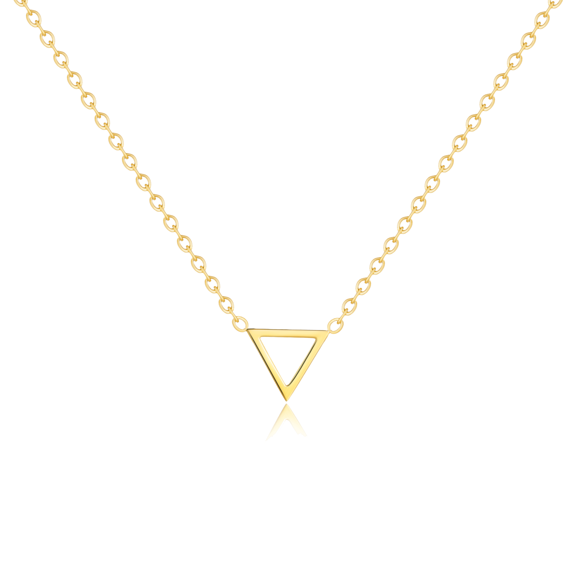 Yellow Gold Triangle Pendant - Vardy's Jewelers Bay Area