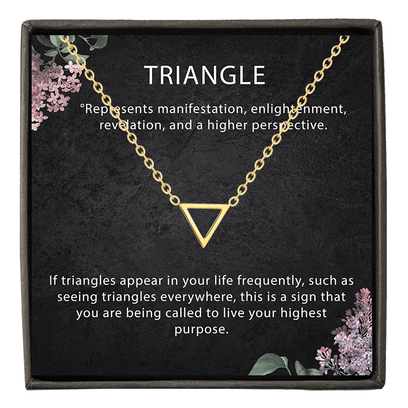 bianco rosso Necklaces Gold Tiny Triangle Necklace cyprus greece jewelry gift free shipping europe worldwide
