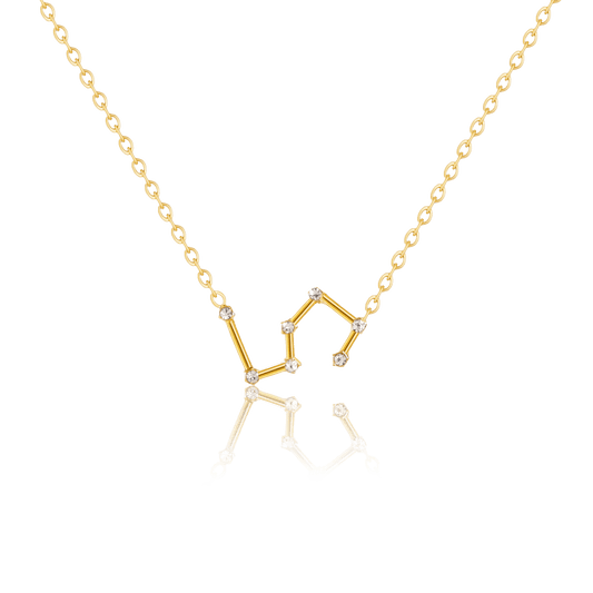 bianco rosso Necklaces Leo Zircon Gold Necklace cyprus greece jewelry gift free shipping europe worldwide