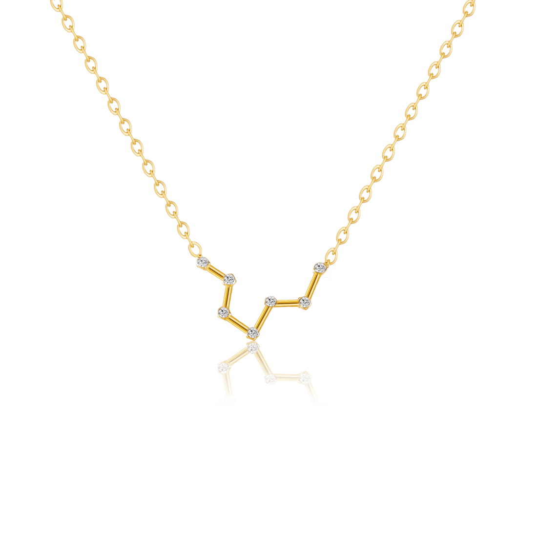 bianco rosso Necklaces Pisces Zircon Gold Necklace cyprus greece jewelry gift free shipping europe worldwide