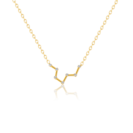 bianco rosso Necklaces Pisces Zircon Gold Necklace cyprus greece jewelry gift free shipping europe worldwide