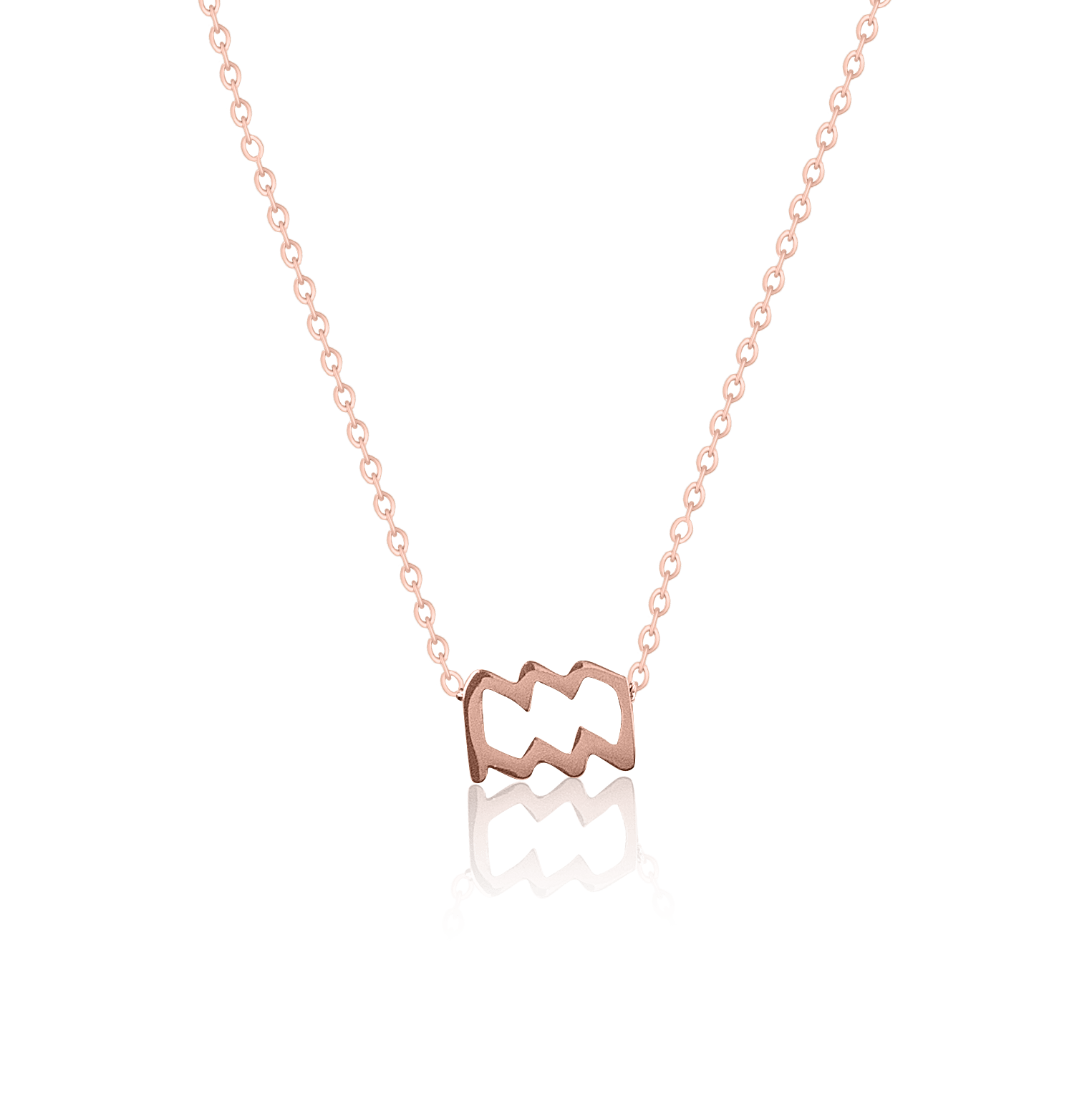 bianco rosso Necklaces Rose Gold Aquarius - Necklace cyprus greece jewelry gift free shipping europe worldwide