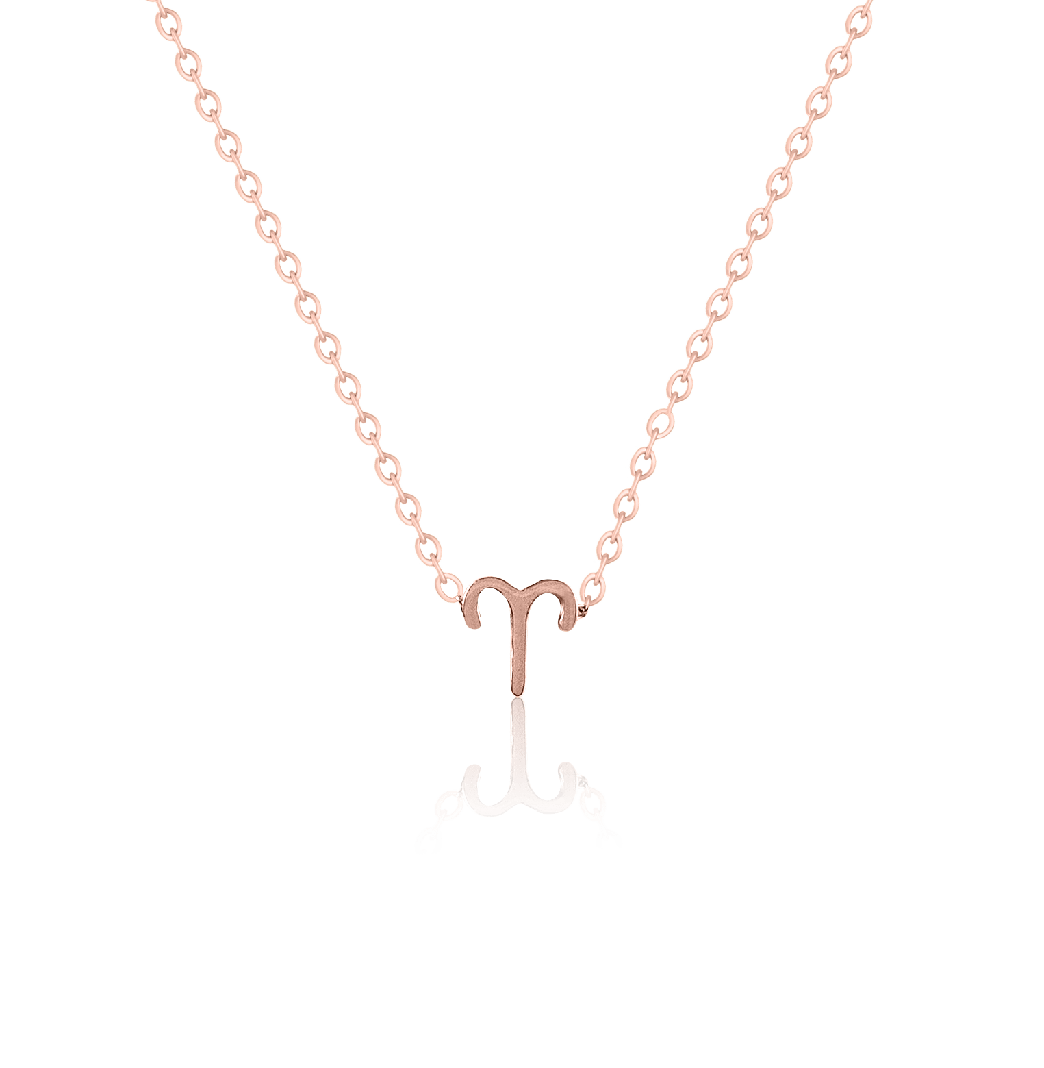 bianco rosso Necklaces Rose Gold Aries - Necklace cyprus greece jewelry gift free shipping europe worldwide