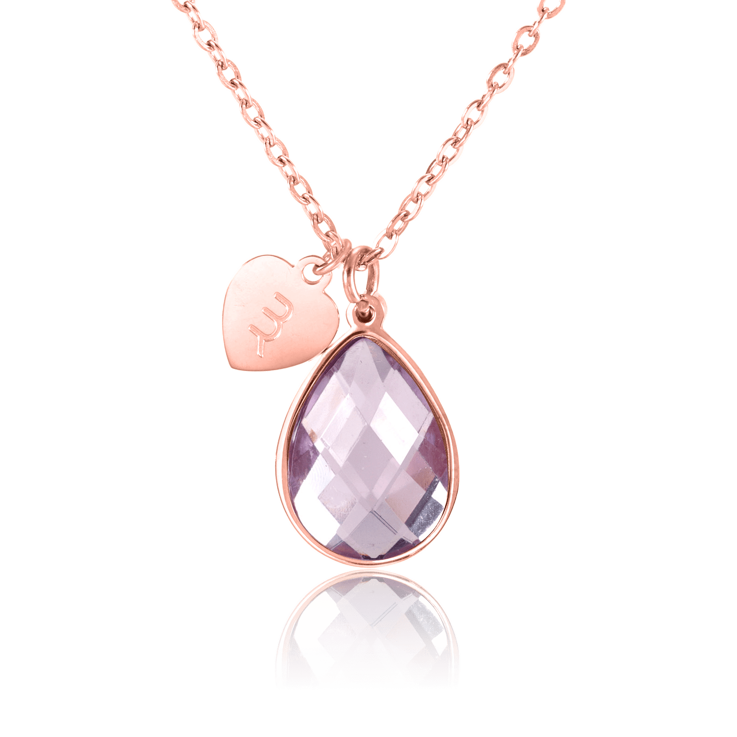 bianco rosso Necklaces Rose Gold August Birthstone - Alexandrite cyprus greece jewelry gift free shipping europe worldwide