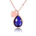 bianco rosso Necklaces Rose Gold December Birthstone - Tanzanite cyprus greece jewelry gift free shipping europe worldwide