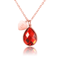 bianco rosso Necklaces Rose Gold July Birthstone - Ruby cyprus greece jewelry gift free shipping europe worldwide