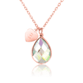 bianco rosso Necklaces Rose Gold June Birthstone - Opal cyprus greece jewelry gift free shipping europe worldwide
