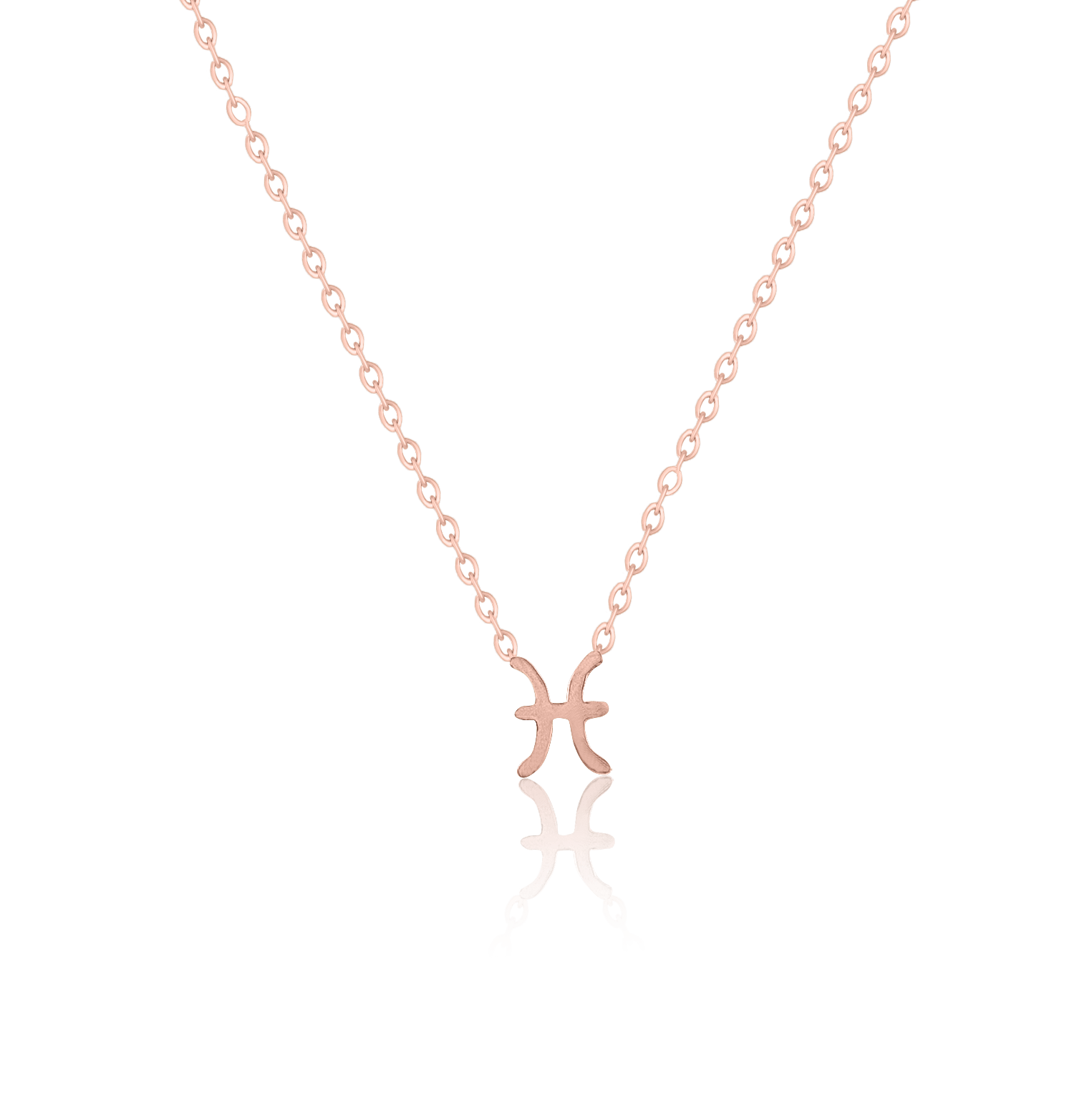 bianco rosso Necklaces Rose Gold Pisces - Necklace cyprus greece jewelry gift free shipping europe worldwide