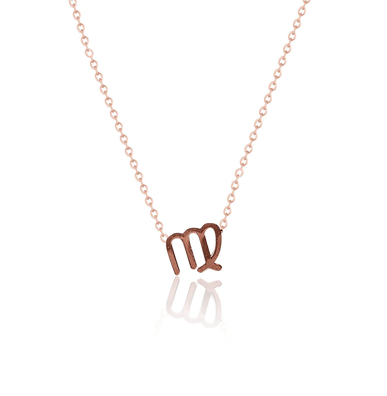 bianco rosso Necklaces Rose Gold Virgo - Necklace cyprus greece jewelry gift free shipping europe worldwide