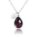bianco rosso Necklaces Silver February Birthstone - Amethyst cyprus greece jewelry gift free shipping europe worldwide