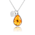 bianco rosso Necklaces Silver November Birthstone - Citrine cyprus greece jewelry gift free shipping europe worldwide