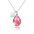 bianco rosso Necklaces Silver October Birthstone - Pink Tourmaline cyprus greece jewelry gift free shipping europe worldwide