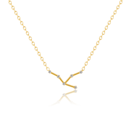 bianco rosso Necklaces Taurus Zircon Gold Necklace cyprus greece jewelry gift free shipping europe worldwide
